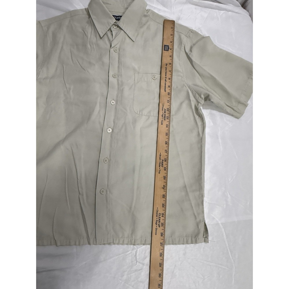Puritan men's button down Short Sleeve shirt size M (38/40) beige - Picture 5 of 13